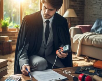 perito revisando mediciones