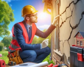 perito revisando grietas